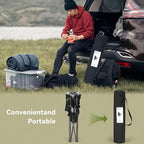 Camping Chairs for Adults, Camp Chair, Folding Chairs for Outside, Support 380 LBS, Portable Travel Lawn Outdoor Camping Chairs with Cup Holder & Cooler Bag, Sports Chairs for Baseball, Soccer