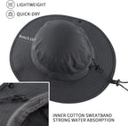Home Prefer UPF50+ Mens Sun Hat Wide Brim Womens UV Protection Beach Bucket Hat for Fishing Hiking Snap Up Cowboy Hat