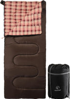 REDCAMP Cotton Flannel Sleeping Bag for Camping Backpacking, Adults Cold Weather Envelope Sleeping Bags with 2/3/4/6lbs Filling