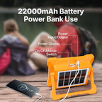 Portable LED Work Solar Light - Kifflux 300W Rechargeable LED Solar Work Light, Magnetic Worklight with IP66 Waterproof, Portable Solar Power Outdoor Working Light for Emergency Camping(2 Pack)