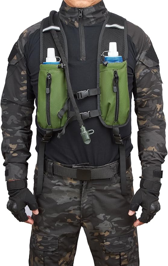 ATBP Insulated Hydration Pack Hiking Water Backpack Running Vest with 3L TPU Bladder Bag for Marathon Cycling Men