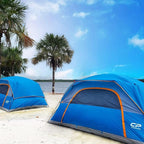 CAMPROS CP Tents for Camping 6 Person Tent Waterproof Windproof Double Layer Family Camping Tent, Easy Setup Dome Tent with Large Mesh Windows & Wider Door for Outdoor Camping & Hiking