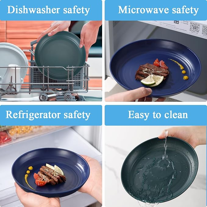 Camping Mess Kit for 2 with Bowl, Plate, Cup, Spoon, Fork, Knife and Carry Bag, Plastic Camping Accessories Essentials Gear for Couple Travel, Picnic, Outdoor, Easy to Carry