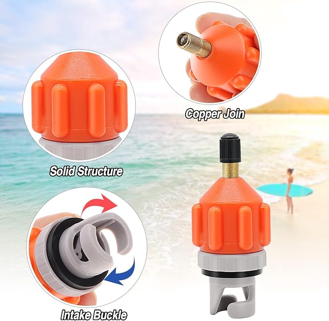 2Pack SUP Pump Adaptor, Universal Inflatable Boat SUP Pump Converter Air Valve Adapter