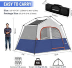 HIKERGARDEN 6-8 Person Camping Tent - Portable Family Cabin Tent for Camp, Windproof Fabric Camp Tent Outdoor for Hiking, Backpacking, Traveling
