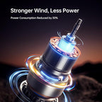 JISULIFE Portable Handheld Fan Ultra2, 9000mAh Max 25 Hrs, 5 IN 1, 100 Speed Turbo Fan Rechargeable 18W Power Bank with Flashlight, Metal Shell Multi-Function Travel Essentials Gifts for Men-Brown