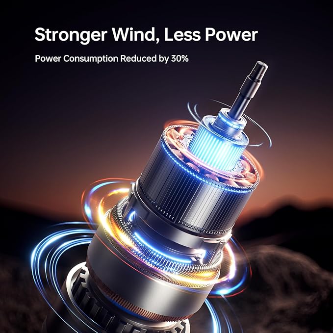 JISULIFE Portable Handheld Fan Ultra2, 9000mAh Max 25 Hrs, 5 IN 1, 100 Speed Turbo Fan Rechargeable 18W Power Bank with Flashlight, Metal Shell Multi-Function Travel Essentials Gifts for Men-Brown