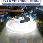 2 Pack Solar Camping Lantern with Remote 4000LM Rechargeable Hanging Light Portable LED Camping Lights IPX4 Waterproof Tent Lights Solar Lanterns for Power Outages, Emergency, Hurricane