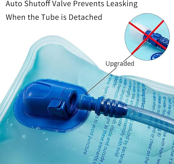 Insulated Hydration Backpack Pack with 3L BPA Free Leak Proof Water Bladder, Large Storage Lightweight Hiking Daypack with Waist Pouches & Cooler Layer, for Running, Biking, Camping, Festival