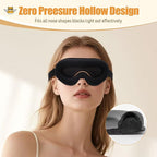 Premium Ultra-Light Sleep Mask, Only 0.73oz, 100% Light Blocking, Comfortable 3D Countered Memory Foam, Lash Extension Eye Masks for Sleep, Travel, Office, for Men Women Side Sleeper, Black