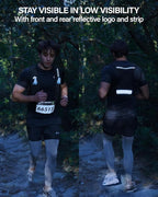 Running Vest for Women Men, USA Original Patent, Adjustable Chest Straps Running Hydration Vest with 500ml Soft Flask, Lightweight Reflective Hydration Backpack for Hiking Marathon