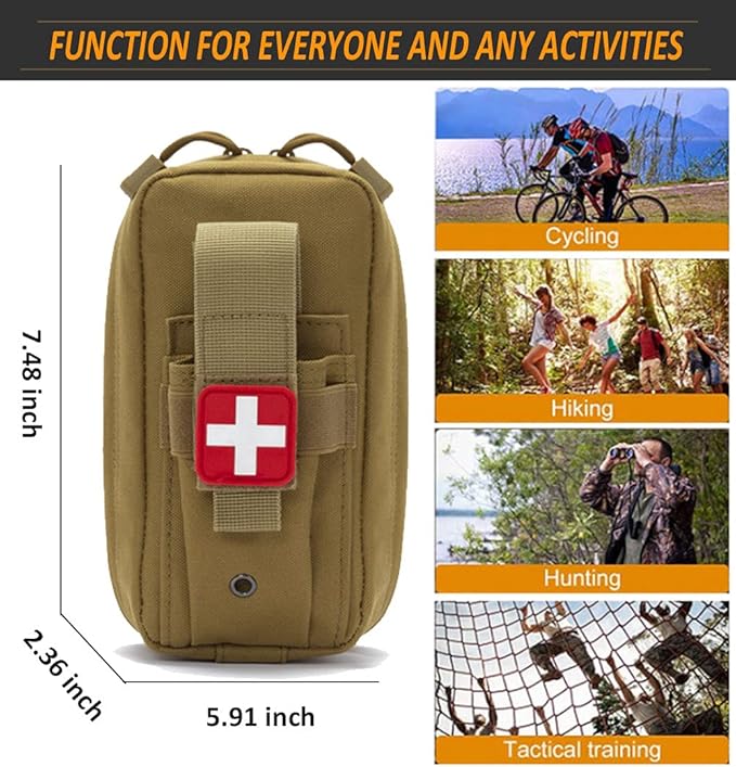 Ifak Trauma Kit, Ifak Med Trauma Kit, Molle Tactical Emergency First Aid Kit Refill Supplies Insert for Duty Belt