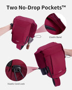 ECOHUB Crossbody Bags for Women Men, Anti-Theft RFID Blocking Roomy Sling Backpack with Sturdy SBS Zippers Water Resistant Chest Shoulder Bag Daypack with 9 Pockets Casual Outdoor Hiking, Red