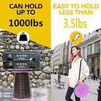 ALEVMOOM Upgraded 19.7" Portable Collapsible Folding Stool Retractable Telescoping Foldable Stool for Adults Heavy Duty Camping Sturdy with Max Load Capacity 1000lbs for Outdoor Fishing Hiking BBQ