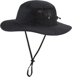 Home Prefer UPF50+ Mens Sun Hat Wide Brim Womens UV Protection Beach Bucket Hat for Fishing Hiking Snap Up Cowboy Hat