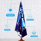 2 Packs Oversized Beach Towel Set 36 x 72 in XL Extra Large Big Soft Clearance Pool Swim Camping Travel Terry Towels Blanket for Adult Cruise Lounge Chair Cover Gift Women Men Blue Striped Dolphins