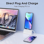 Feob [2 Pack] Mini Portable Charger 5200mAh,Ultra-Compact PD Fast Charging Power Bank,LCD Display Cute Battery Pack Backup Charger Compatible with with iPhone 14/14 Pro Max/13/13 Pro/12/XR/8/7/6