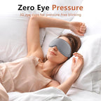 Sleep Mask for Side Sleeper Women Men, Eye Mask for Sleeping Light Blocking, 3D Contoured Cup Sleeping Mask, Soft Breathable Sleep Eye Mask with Adjustable Elastic Strap for Travel