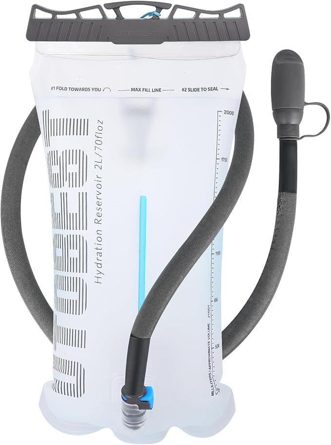 UTOBEST Hydration Bladder,TPU Water Bladder,Water Bladder for Hiking Backpack,BPA Free,Wide Opening,Leak-Proof,Water Reservoir for Hiking Cycling Camping Running