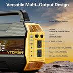 VTOMAN FlashSpeed 300 Portable Power Station 300W, 230Wh Solar Generator with LiFePO4 Battery Pack, 3000 Cycles, PD 100W USB-C, 6 Outlets for Outdoor Camping, RV, Off-grid, Home Backup