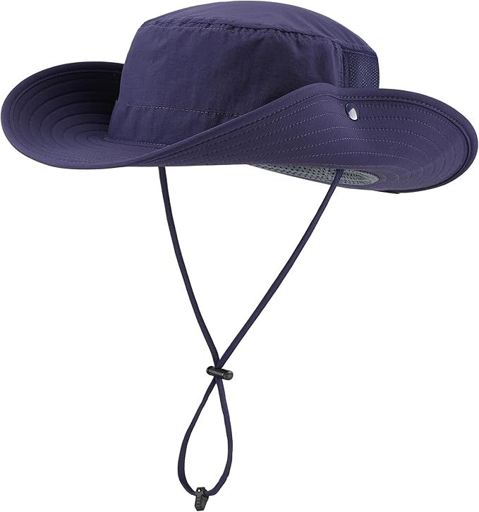 Connectyle Men's Sun Hat UPF 50+ Wide Brim Bucket Hats for Fishing Hiking Gardening Adjustable Boonie Hat Outdoor Safari Hats