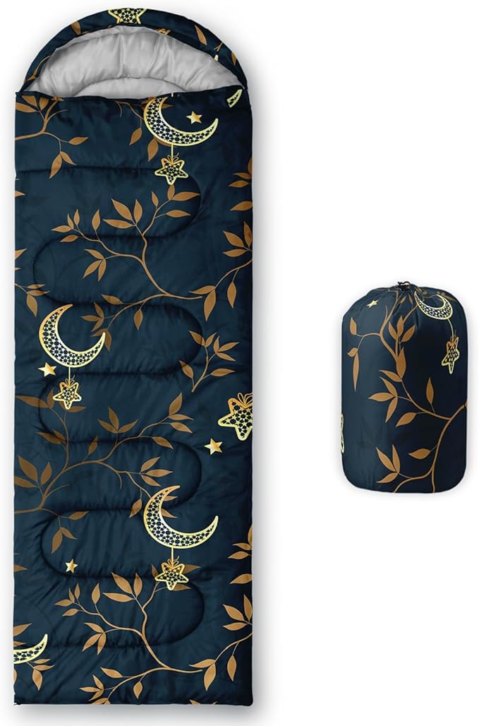 AILONEN Outer Space Astronaut Camping Sleeping Bags,Lightweight & Waterproof,3 Season Warm & Cool Weather,Cartoon Sleeping Bags for Kids,Boys Girls Travelling,Outdoors