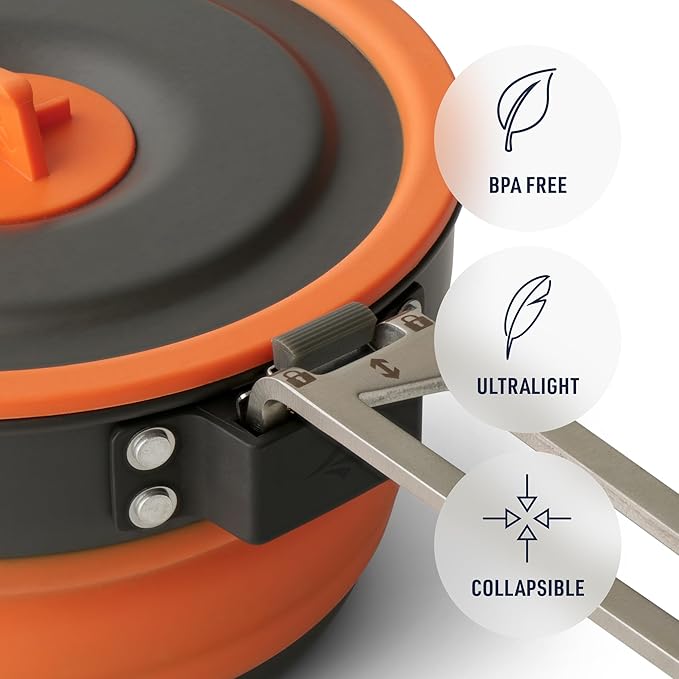 Sea to Summit Frontier Ultralight Collapsible 1-Liter Pot for Backpacking and Camping