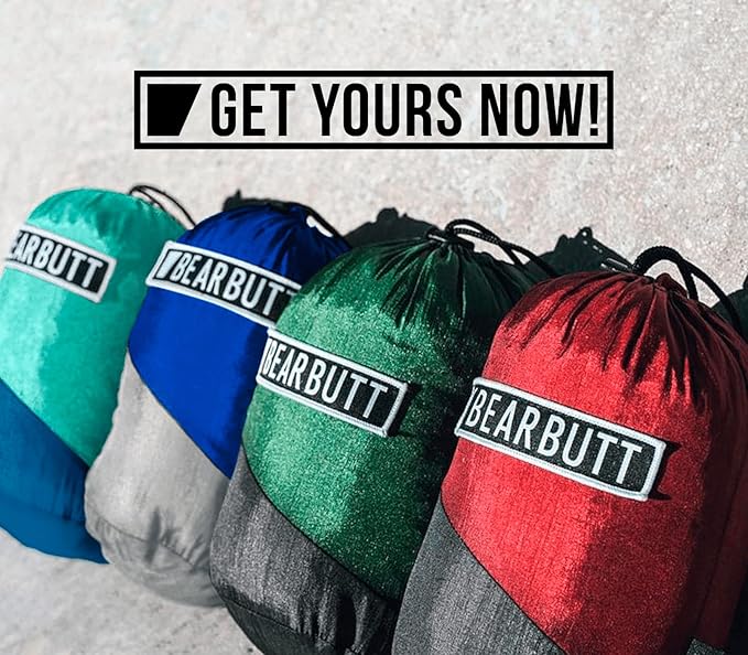 Bear Butt 2 Person Portable Hammock - Backpacking to Camping - Double Hammock for Travel & Outdoor