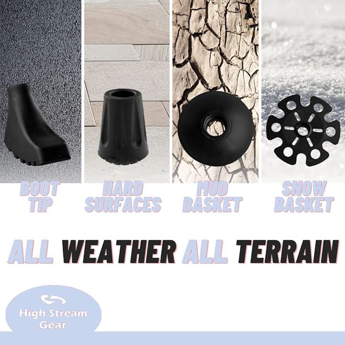 Walking Sticks for Men & Women - 14.5" Foldable Hiking Poles for Backpacking, Exercising and Traveling, Set of 2 Aluminum Nordic Collapsible Trekking Poles