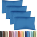 Pillowcases - Ultra Soft Hotel Quality Pillowcase Covers - Comfy, Cozy & Wrinkle Free - Shrinkage and Fade Resistant - Machine Washable Pillow Protectors - (King, Royal Blue, 4 Piece Set)