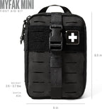My Medic MyFak Mini First Aid Kit - Small and Lightweight for Camping Hiking and Backpacking - IFAK with 70 Items - HSA/FSA Great for Travel - Black