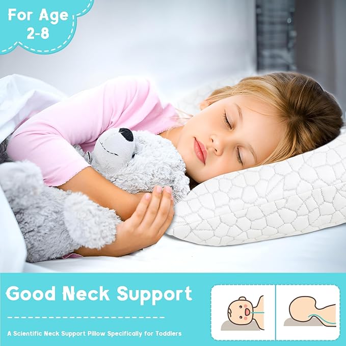 SUPA MODERN Cooling Bed Pillows for Sleeping 1 Pack Shredded Memory Foam Pillows Adjustable Cool Pillow for Side Back Stomach Sleepers Luxury Gel Pillows Toddler Pillow with Washable Removable Cover