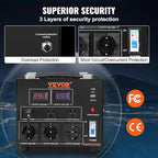 VEVOR Voltage Converter Transformer, 3000W, Heavy Duty Step Up/Down Transformer, Convert from 110 Volt to 220 Volt and from 220 Volt to 110 Volt, with US Outlet EU Outlet 5V USB Port, CE Certified