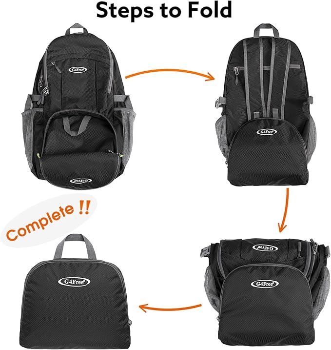 G4Free 40L Lightweight Packable Hiking Backpack, Waterproof Travel Daypack