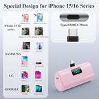 Mini Portable Charger for iPhone 17/16,Upgraded 5500mAh PD USB C Power Bank,Travel Essentials Pocket Phone Charger Battery Pack for iPhone 17/17 Pro Max/16/16 Pro/15 Series,Samsung Galaxy Android etc