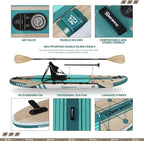 Paddle Board, 10.8' Stand Up Paddle Board with Premium Complete Inflatable SUP Accessories, Extra Wide Paddleboards for Adults & Kids-Pandora Collection