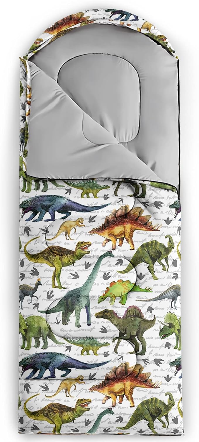 QOOMO Animals Camping Sleeping Bags,3 Season Warm & Cool Weather,Lightweight,Waterproof Sleeping Bags for Adults & Kids,Traveling,and Outdoors,Camping Gear Equipment