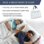 King Koil Luxury Full-Size Air Mattress with Built-In High-Speed Pump & Built-In Pillow Top, 20" Inflatable Double High Airbed for Home, Camping & Guest Comfort, Waterproof & Portable, 1-Year Warranty