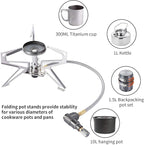Fire Maple Polaris Pressure Regulator Stove | Portable Camping Backpacking Stove | Lightweight Durable Camp Cooking Stuff | Wind Resistent Jet Burner | Perfect Boiling Performance in Cold Weather