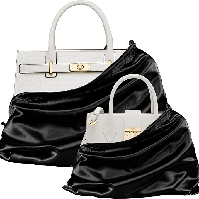 P Pothuiny 2 Pcs Satin Dust Bags for Handbags