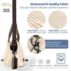 Sytopia Small Dog Carrier Purse, Portable Pet Carrier Tote Carrier with Pockets, Adjustable Safety Leash, Waterproof Dog Travel Bag, Travel Pets Purse up to 4 Lbs, Cream Beige