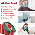 Portable Neck Fan,Hands Free Personal Wearable Bladeless Fan,6000mAh USB Rechargeable,360° Cooling,LED Display,4-Speeds,Birthday Gifts for Men Women Dad Mom,Outdoor Indoor Travel Camping (Dark green)