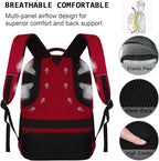Laptop Backpack,Business Travel Anti Theft Slim Durable Laptops Backpack with USB Charging Port,Water Resistant College Computer Bag for Women & Men Fits 15.6 Inch Laptop and Notebook-Red