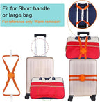 Luggage Straps Bag Bungees for Add a Bag Easy to Travel Suitcase Elastic Strap Belt (Blue, M-Blue)