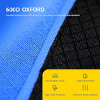 FAIR WIND Oversized Fully Padded Camping Chair Folding Loveseat Camping Couch Double Duo Chair Heavy Duty Quad Fold Arm Chair with Cup Hold - Supports 650 LBS Blue