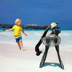 Kids Mask Fins Snorkel Set Snorkeling Packages, with Diving Mask, Snorkel, Adjustable Swim Fins, Mesh Bag, Anti-Fog Anti-Leak Snorkeling Gear for Kids for Snorkeling Swimming Diving