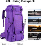 Hiking Backpack for Men 70L/100L Camping Backpack Military Rucksack Molle 3 Days Assault Pack for Climbing