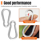 36PCS 4" Heavy Duty Carabiner Clip, M10 Galvanized Steel Spring Snap Hook, Quick Link Keychain Carabiner for Swing Set Camping Hiking Gym Traveling