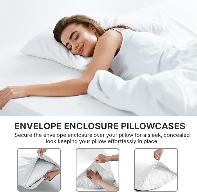 Pillowcases - Ultra Soft Hotel Quality Pillowcase Covers - Comfy, Cozy & Wrinkle Free - Shrinkage and Fade Resistant - Machine Washable Pillow Protectors - (King, Cream, 4 Piece Set)