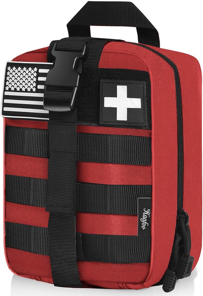 Medical Molle Pouch Tactical - 1000D Nylon First Aid Pouch, Big Capacity EMT Pouch Utility, Heavy Duty Military Grade Rip-Away Ifak Pouch for Home and Outdoor Activities（Bag Only